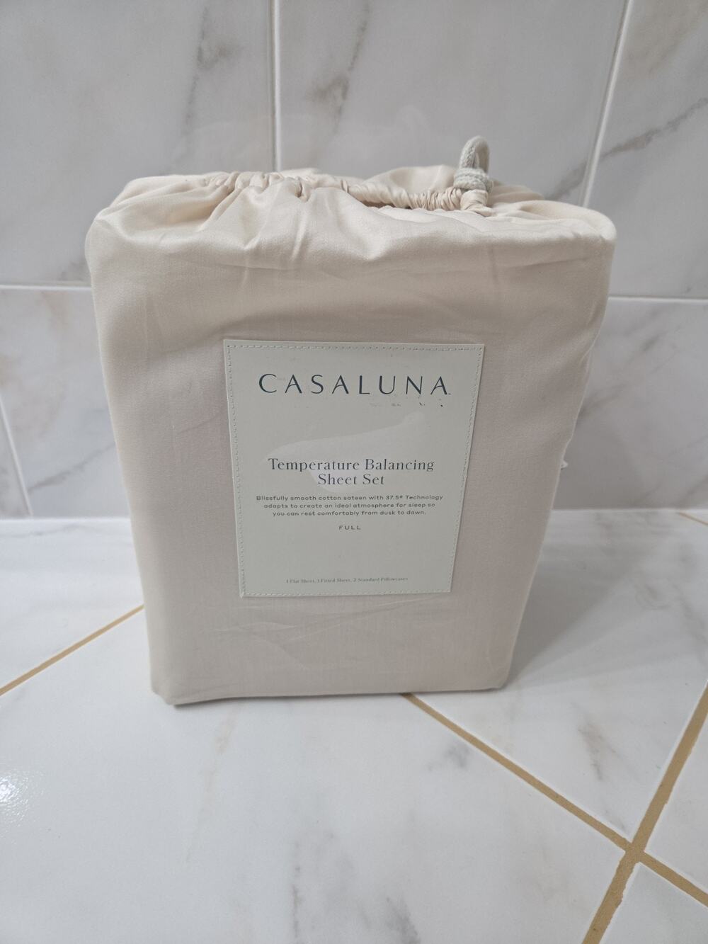 Casaluna Temperature Balancing Sheet Set Full Size Natural